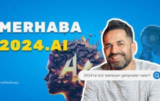 Yapay zekanın 2024 senesinde nasıl bir dönüşüm sağlayacağını anlatan blog yazısının ana görselidir